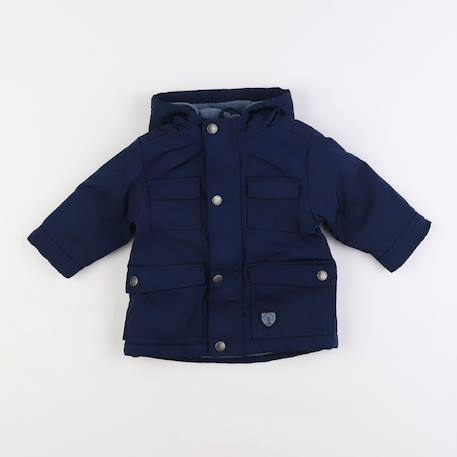 Manteau doublure amovible - 6 mois Bleu 1 - vertbaudet enfant 