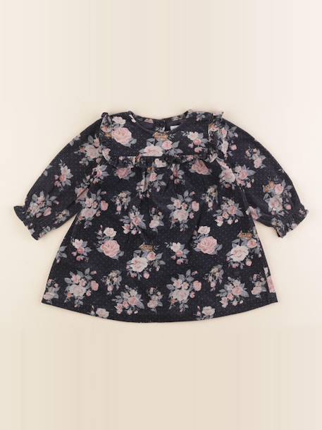 Robe - 6 mois Bleu, rose 1 - vertbaudet enfant 