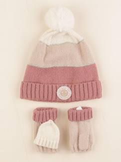Seconde main-Fille-Ensemble bonnet/moufles - 2/3 ans
