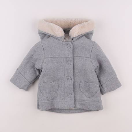 Manteau - 6 mois Gris 1 - vertbaudet enfant 