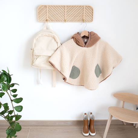 Poncho de voyage - teddy douillet Ficelle+Ficelle vert+Kaki+Muffin+Natural+Ocre 9 - vertbaudet enfant 