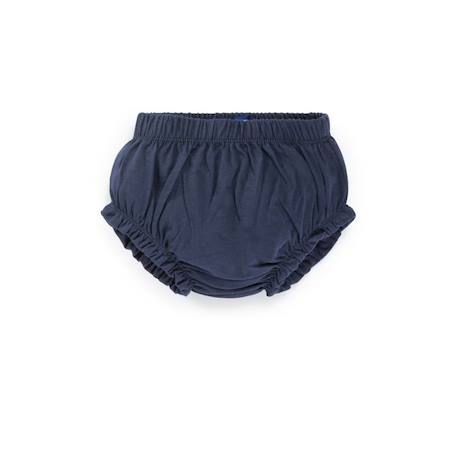 Ensemble robe + bas bébé fille Fond grege raye indigo 5 - vertbaudet enfant 