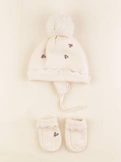 Seconde main-Fille-Ensemble bonnet/moufles - 12/18 mois