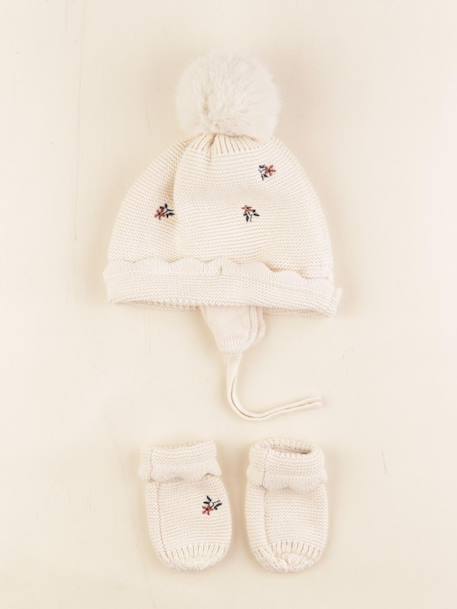 Ensemble bonnet/moufles - 12/18 mois Beige 1 - vertbaudet enfant 