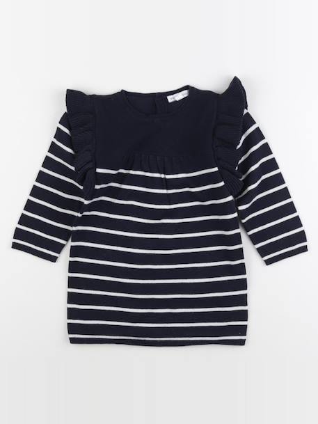 Robe - 24 mois Blanc, bleu 1 - vertbaudet enfant 