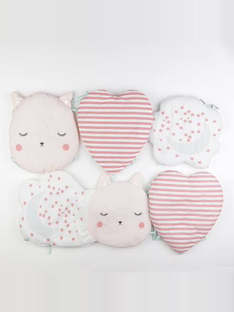 Tour de lit - Blanc, rose 1 - vertbaudet enfant 