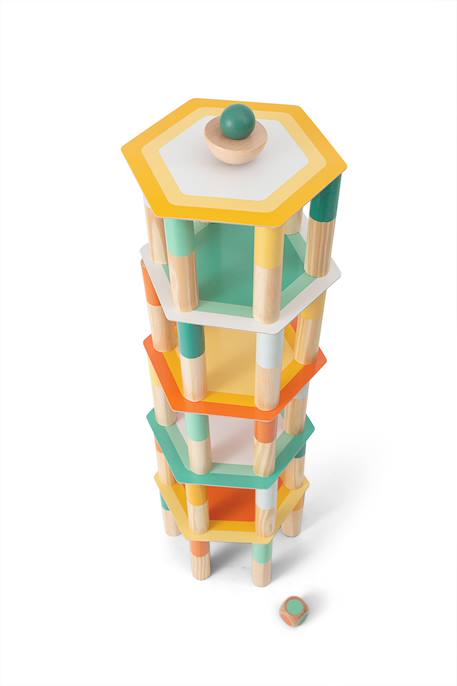 Tour géante en bois fsc - jeu apprentissage MULTICOLORE 3 - vertbaudet enfant 