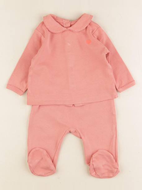 Pyjama coton - 6 mois Rose 1 - vertbaudet enfant 