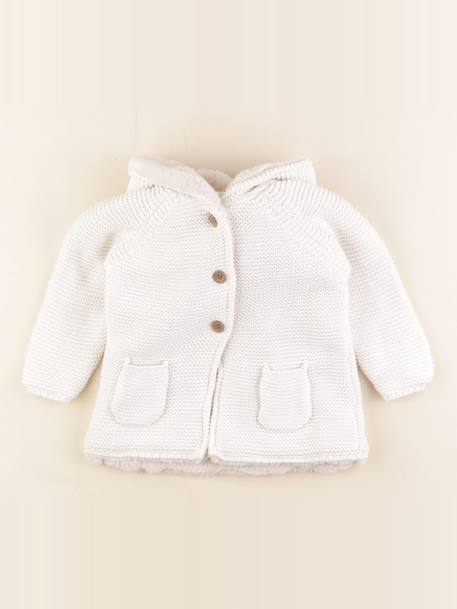 Veste doublé - 18 mois Beige, blanc 1 - vertbaudet enfant 