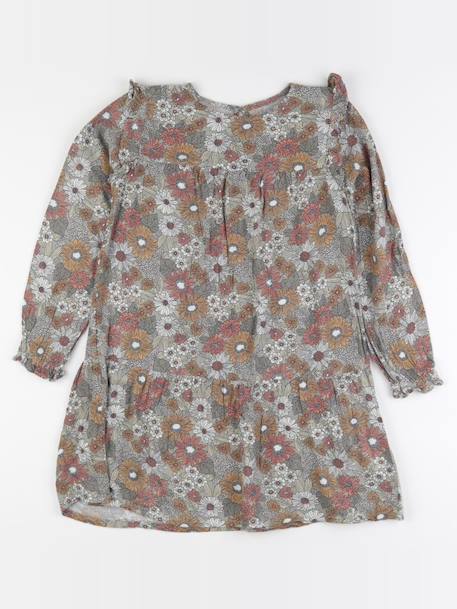 Robe - 8 ans Gris, marron 1 - vertbaudet enfant 