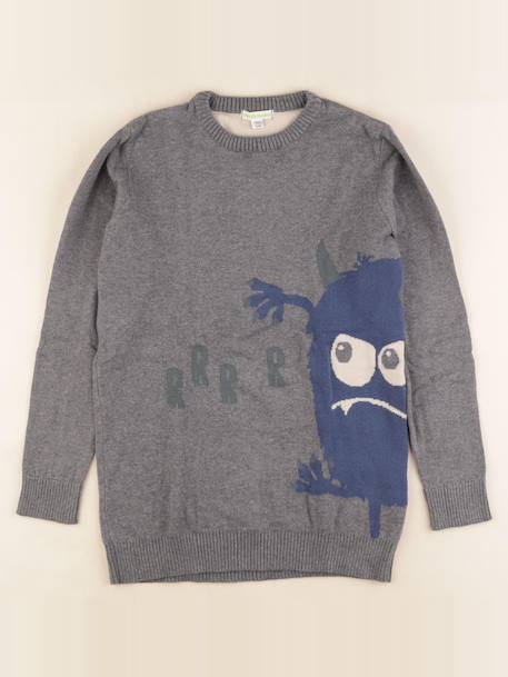 Pull - 10 ans Gris 1 - vertbaudet enfant 