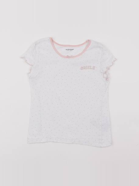 Maillot de corps - 8 ans Blanc, rose 1 - vertbaudet enfant 