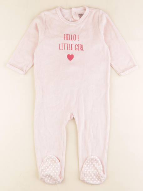 Pyjama velours - 18 mois Rose 1 - vertbaudet enfant 