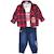 Ensemble bébé t-shirt avec chemise et pantalon Bleu brut+Rouge 7 - vertbaudet enfant 