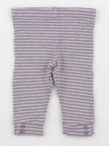 Legging - 9 mois Gris, violet 1 - vertbaudet enfant 
