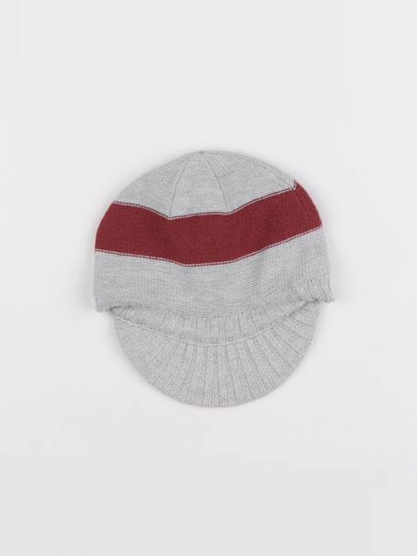 Bonnet - 24/36 mois Gris, rouge 1 - vertbaudet enfant 