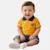 Polo avec son short à motifs assorti Jaune orangé+Rouge 1 - vertbaudet enfant 