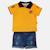 Polo avec son short à motifs assorti Jaune orangé+Rouge 5 - vertbaudet enfant 