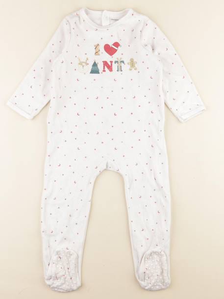 Pyjama velours - 3 ans Blanc 1 - vertbaudet enfant 