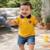 Polo avec son short à motifs assorti Jaune orangé+Rouge 4 - vertbaudet enfant 