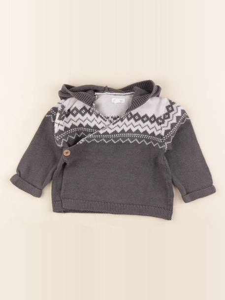Gilet - 12 mois Gris 1 - vertbaudet enfant 