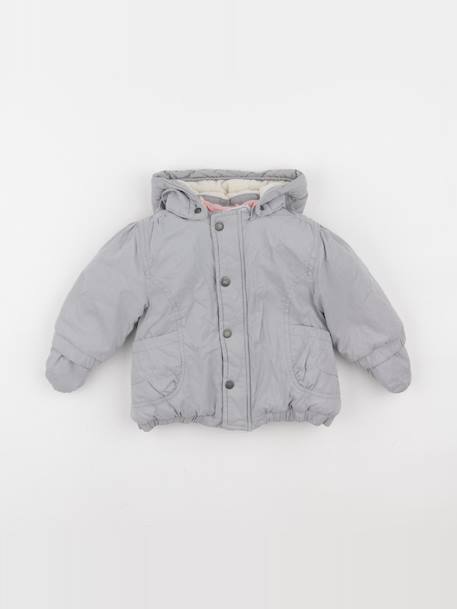 Manteau doublure amovible - 6 mois Gris 1 - vertbaudet enfant 