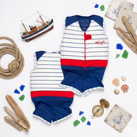 Maillot de bain flottant enfant - marin Bleu 4 - vertbaudet enfant 