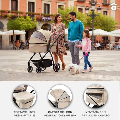 Duo poussette et nacelle Rodas Beige+Noir 12 - vertbaudet enfant 
