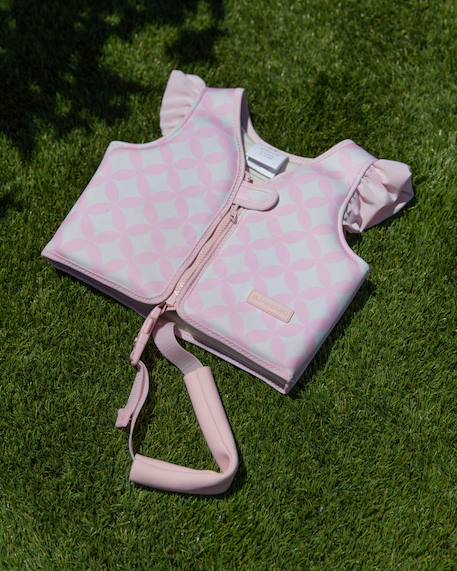 Gilet natation enfant neoprene et epe Bleu+Blue+Pink+Rose+Rose fleurs+Vert 23 - vertbaudet enfant 