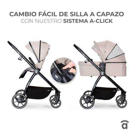 Duo poussette et nacelle Rodas Beige+Noir 4 - vertbaudet enfant 