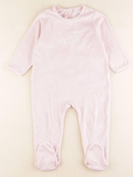 Pyjama velours - 2 ans Rose 1 - vertbaudet enfant 