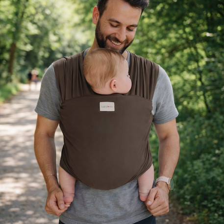 Écharpe de portage en coton biologique tricot slen Beige+Bleu+Chocolat+Gris clair+Rose clair+Taupe+Terracotta 13 - vertbaudet enfant 