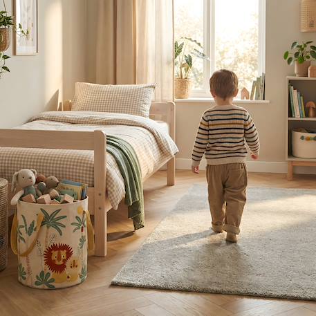 Tapis lavable en machine uni etico Crème+Rose+Sable+Vert mousse 20 - vertbaudet enfant 