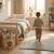 Tapis lavable en machine uni etico Crème+Rose+Sable+Vert mousse 20 - vertbaudet enfant 