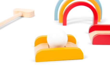 Set de mini golf en bois fsc - jeu plein air enfants Multicolore 4 - vertbaudet enfant 