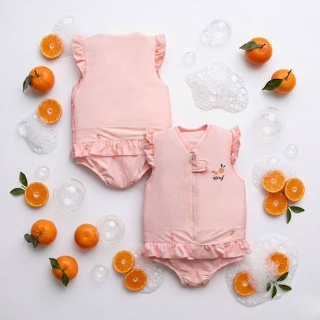 Maillot de bain flottant enfant - clemousse Orange clémentine 4 - vertbaudet enfant 