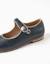 Ballerines t-bar en cuir Bleu foncé 4 - vertbaudet enfant 