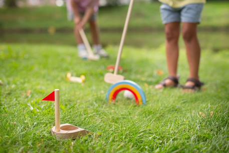 Set de mini golf en bois fsc - jeu extérieur Multicolore 3 - vertbaudet enfant 