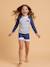 Ensemble anti-uv fille : heart Blanc / bleu / marine 2 - vertbaudet enfant 