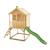 Maisonnette cabane sur pilotis avec toboggan colline bois fsc® Marron - vert 2 - vertbaudet enfant 