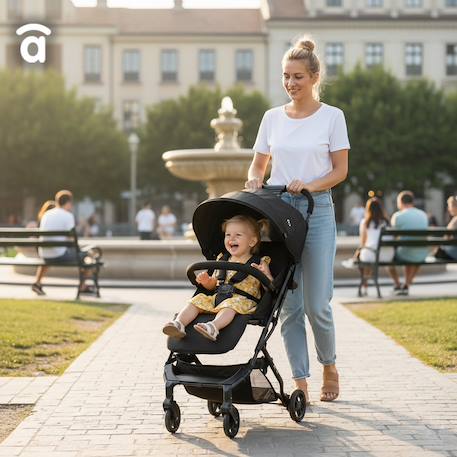 Poussette tumbuctu Beige+Noir 8 - vertbaudet enfant 