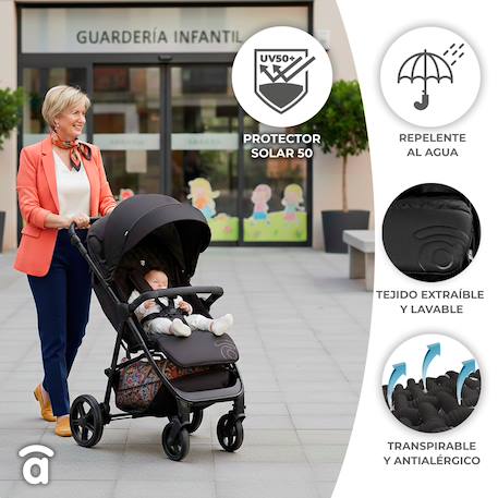 Poussette emblématique Noir+Noir et bleu+Noir et rose 16 - vertbaudet enfant 