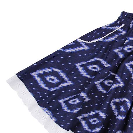 Jupe qui tourne     tie-and-dye  cancan Bleu marine blanc 4 - vertbaudet enfant 