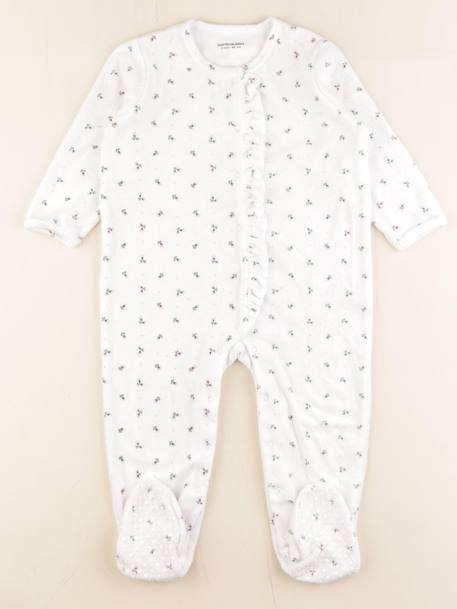 Pyjama velours - 2 ans Blanc 1 - vertbaudet enfant 