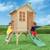 Maisonnette sur pilotis avec toboggan sunnyside bois fsc® Marron - vert 1 - vertbaudet enfant 