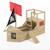 Cabane bateau pirate galleon bois fsc® Marron - noir - rouge 2 - vertbaudet enfant 