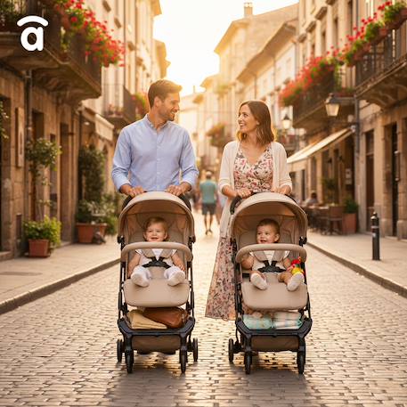 Poussette tumbuctu Beige+Noir 2 - vertbaudet enfant 
