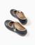 Ballerines t-bar en cuir Bleu foncé 3 - vertbaudet enfant 