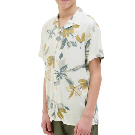 Garçon-Chemise-Chemise à fleurs cloud dancer