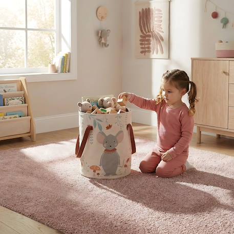 Tapis lavable en machine uni etico Crème+Rose+Sable+Vert mousse 8 - vertbaudet enfant 
